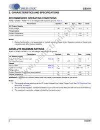 CS3511-CNZ Datasheet Page 6
