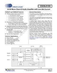 CS35L01-CWZR Datasheet Cover