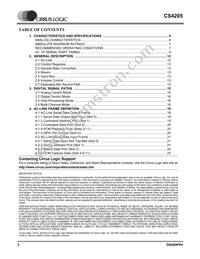 CS4205-KQZR Datasheet Page 2