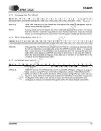 CS4205-KQZR Datasheet Page 21