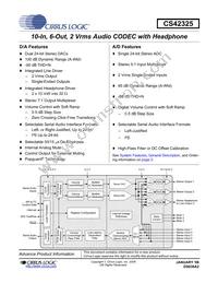 CS42325-CQZR Datasheet Cover