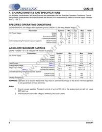 CS42416-CQZR Datasheet Page 6