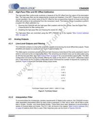 CS42428-DQZR Datasheet Page 21
