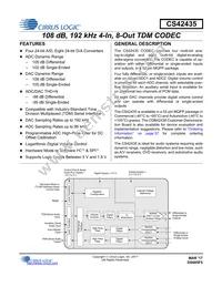 CS42435-DMZ Datasheet Cover