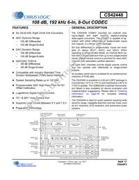 CS42448-DQZR Datasheet Cover