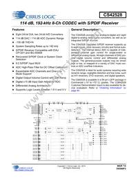 CS42528-DQZR Datasheet Cover