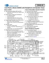 CS42L52-CNZR Datasheet Cover