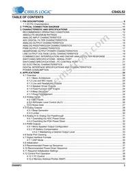 CS42L52-CNZR Datasheet Page 3