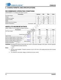 CS42L52-CNZR Datasheet Page 12