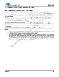 CS42L73-CWZR Datasheet Page 19