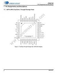 CS43130-CNZR Datasheet Page 4