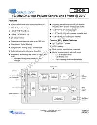CS4349-DZZR Datasheet Cover