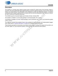 CS4350-CNZ Datasheet Page 2