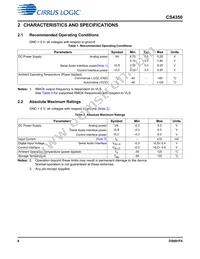 CS4350-CNZ Datasheet Page 8