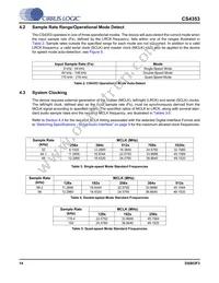 CS4353-CNZR Datasheet Page 14
