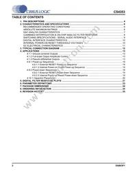 CS4353-DZZR Datasheet Page 2