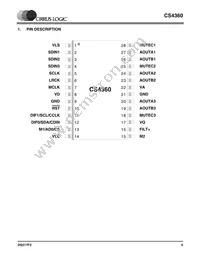 CS4360-KZZR Datasheet Page 5