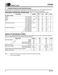 CS4360-KZZR Datasheet Page 8
