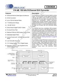CS4362A-DQZ Datasheet Cover