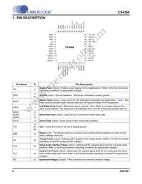 CS4364-CQZR Datasheet Page 6