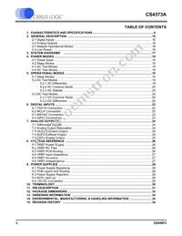 CS4373A-ISZR Datasheet Page 2