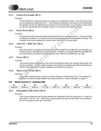 CS4392-KZZR Datasheet Page 23