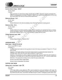 CS4397-KSZR Datasheet Page 21