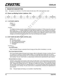 CS43L42-KZZ Datasheet Page 16