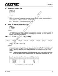 CS43L42-KZZ Datasheet Page 21