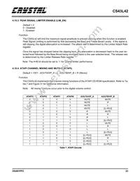 CS43L42-KZZ Datasheet Page 23