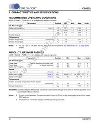 CS4525-CNZR Datasheet Page 18