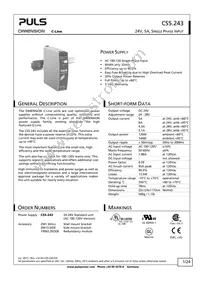 CS5.243 Datasheet Cover