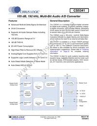 CS5341-DZZ Datasheet Cover