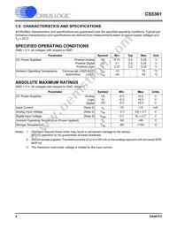 CS5361-DZZR Datasheet Page 4