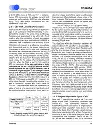 CS5460A-BSZR Datasheet Page 15