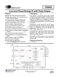 CS5462-ISZR Datasheet Cover