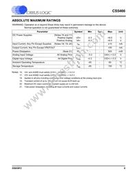 CS5466-IS Datasheet Page 9