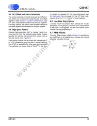 CS5467-ISZR Datasheet Page 15