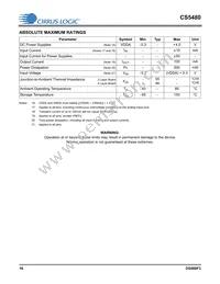 CS5480-INZR Datasheet Page 16