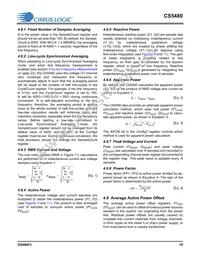 CS5480-INZR Datasheet Page 19