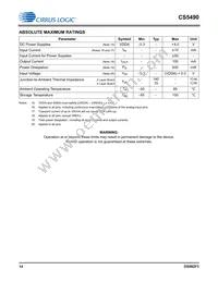 CS5490-ISZR Datasheet Page 14