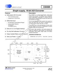 CS5509-ASZR Datasheet Cover