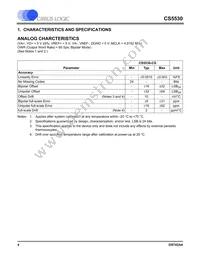 CS5530-CSZ Datasheet Page 4