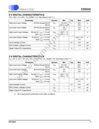 CS5530-CSZ Datasheet Page 7