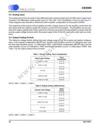 CS5560-ISZR Datasheet Page 16