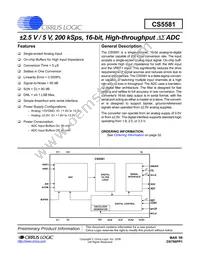 CS5581-ISZR Datasheet Cover