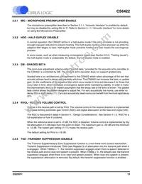 CS6422-CSZR Datasheet Page 15