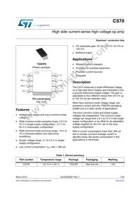 CS70P Datasheet Cover