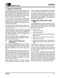 CS8405A-CZZ Datasheet Page 11