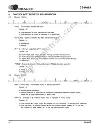 CS8405A-CZZ Datasheet Page 18